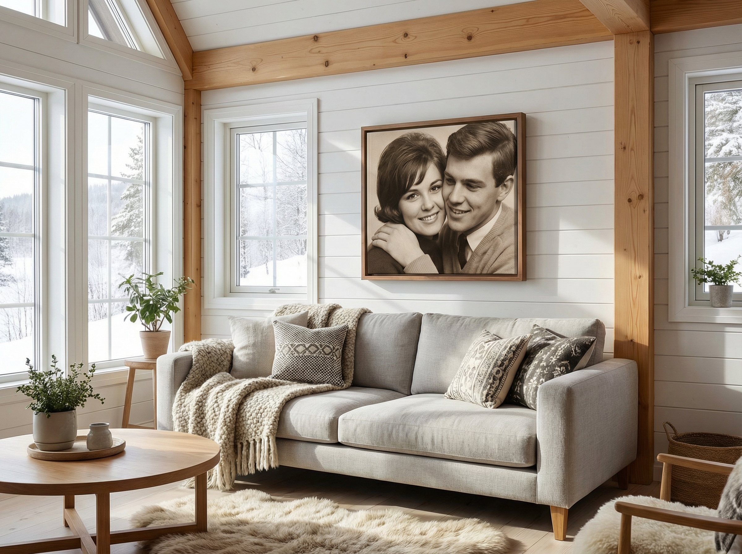 Lerretstrykk 40x50 cm i stue