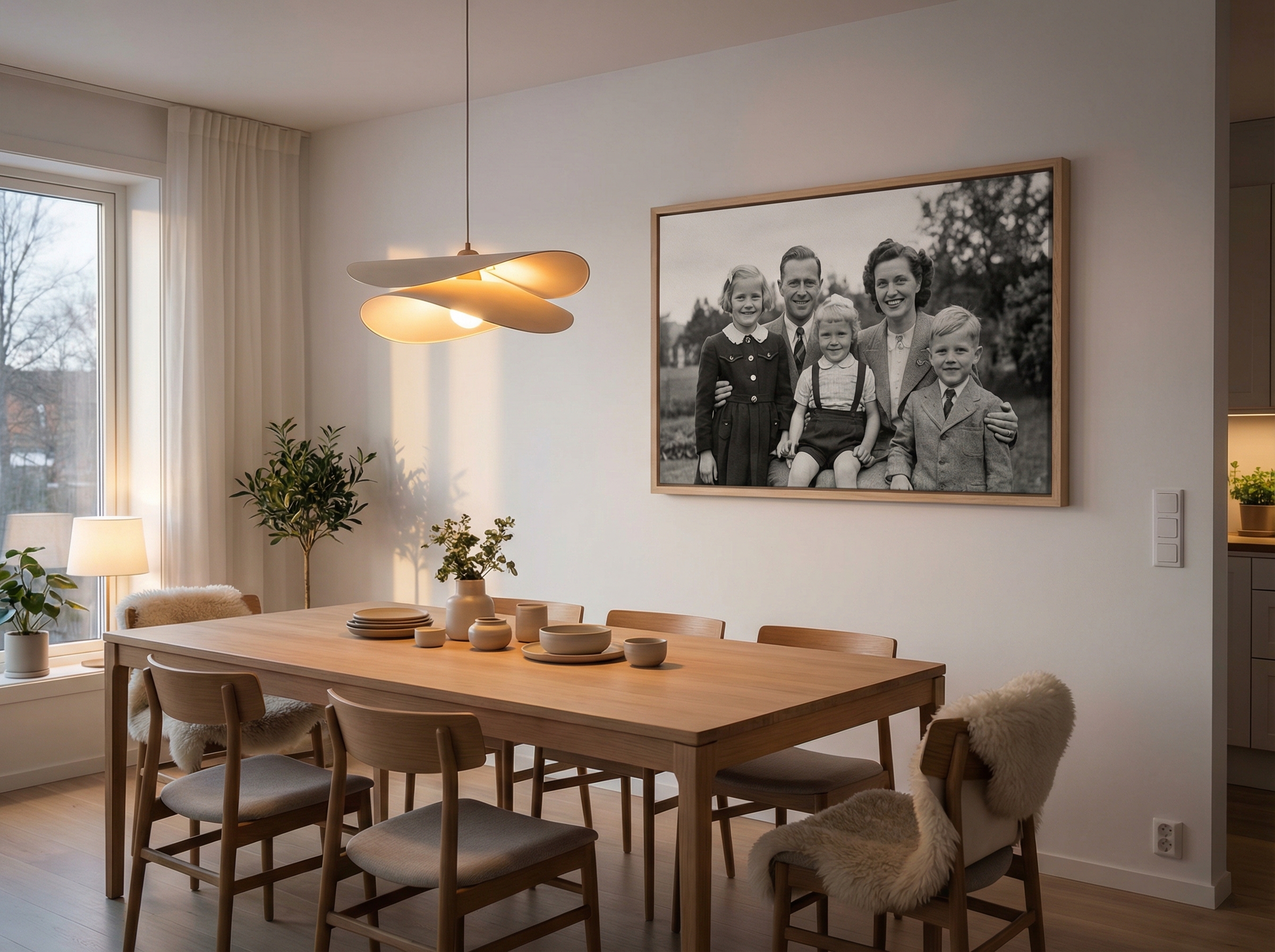 Lerretstrykk 50x70 cm i stue