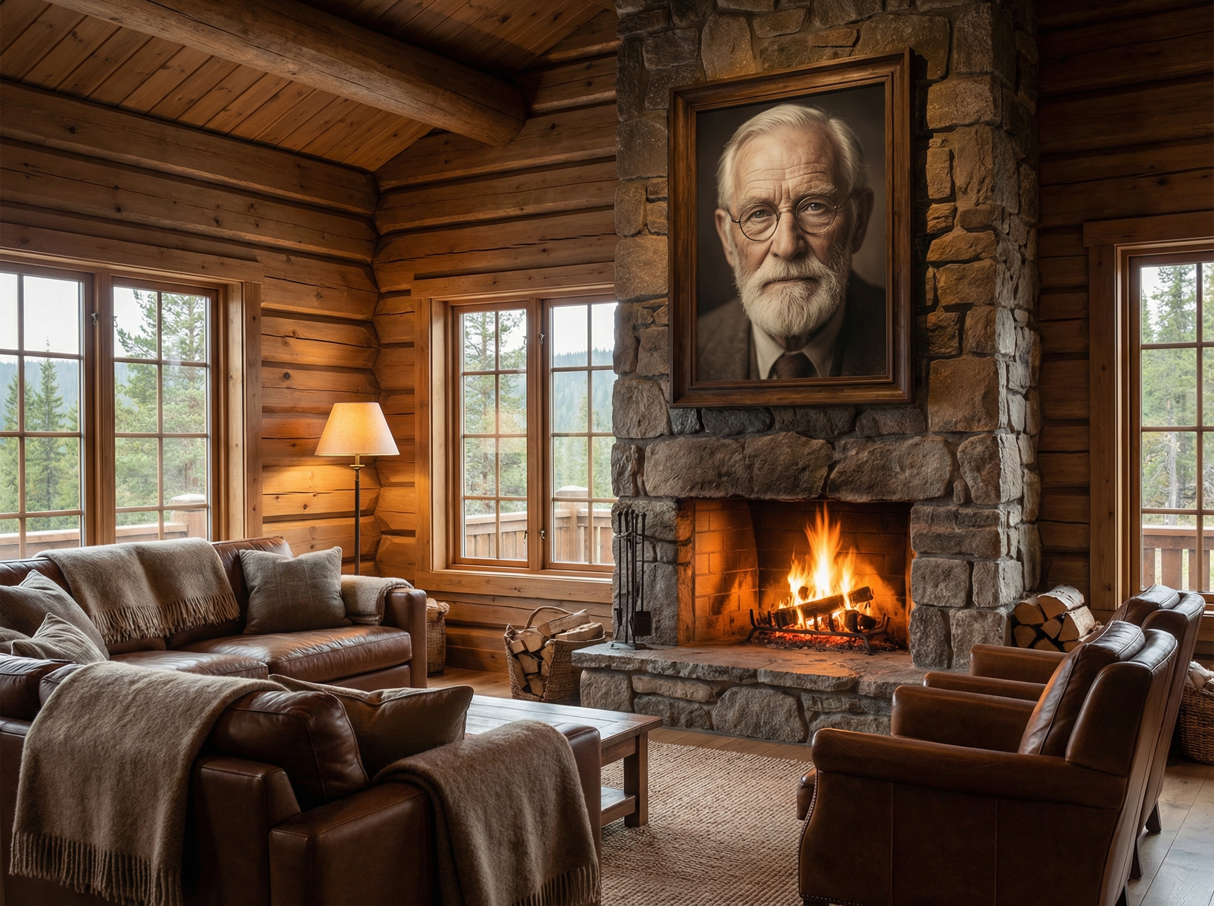 Lerretstrykk 60x80 cm i stue